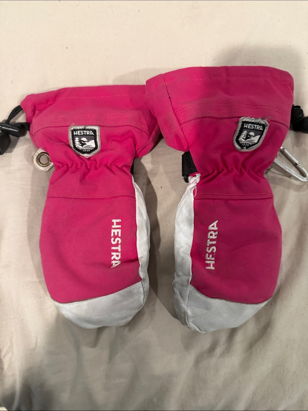 Hestra Kids Mittens in Pink and Silver